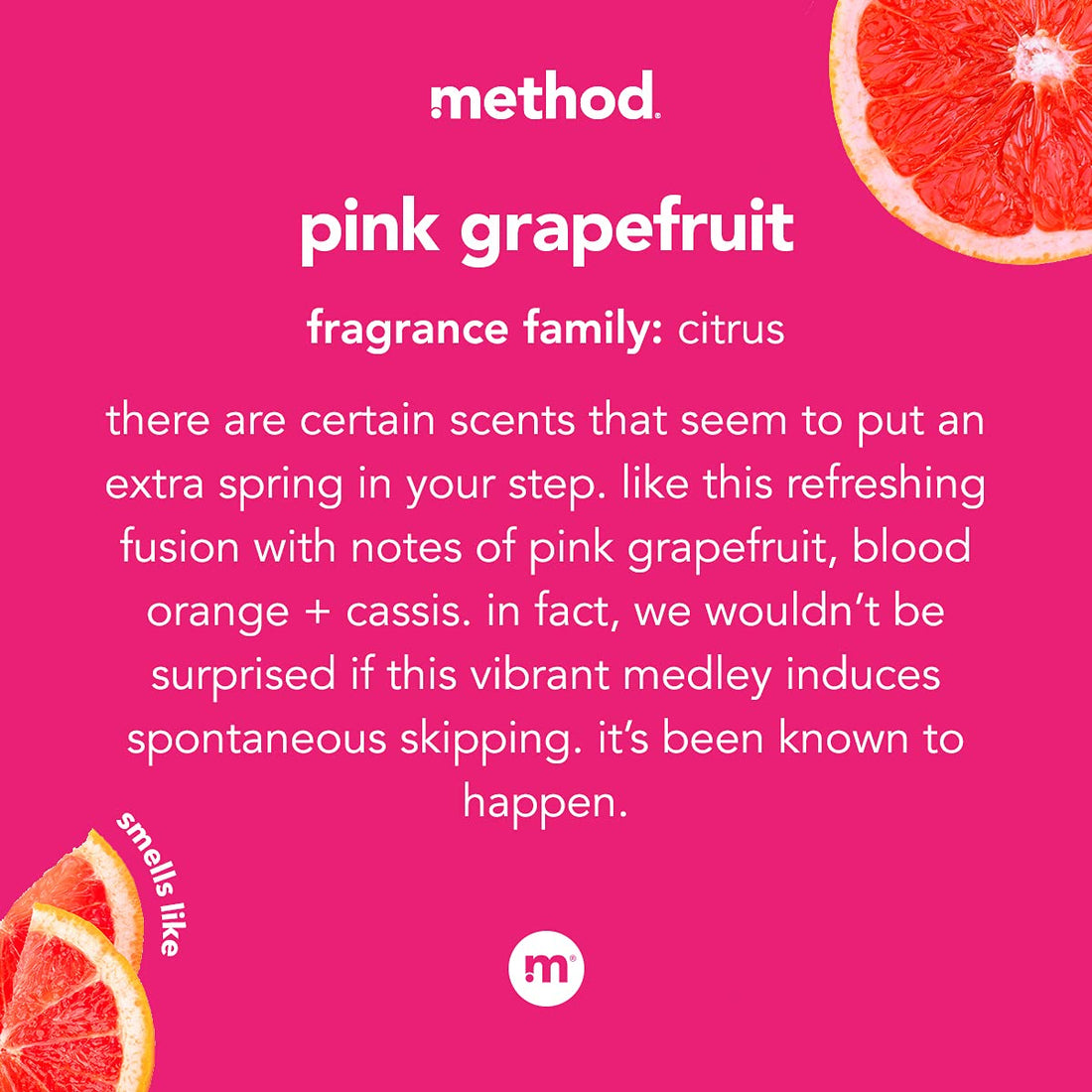Method Naturally Derived Gel Hand Wash Refill, Pink Grapefruit, 34 Ounce (Pack of 6)