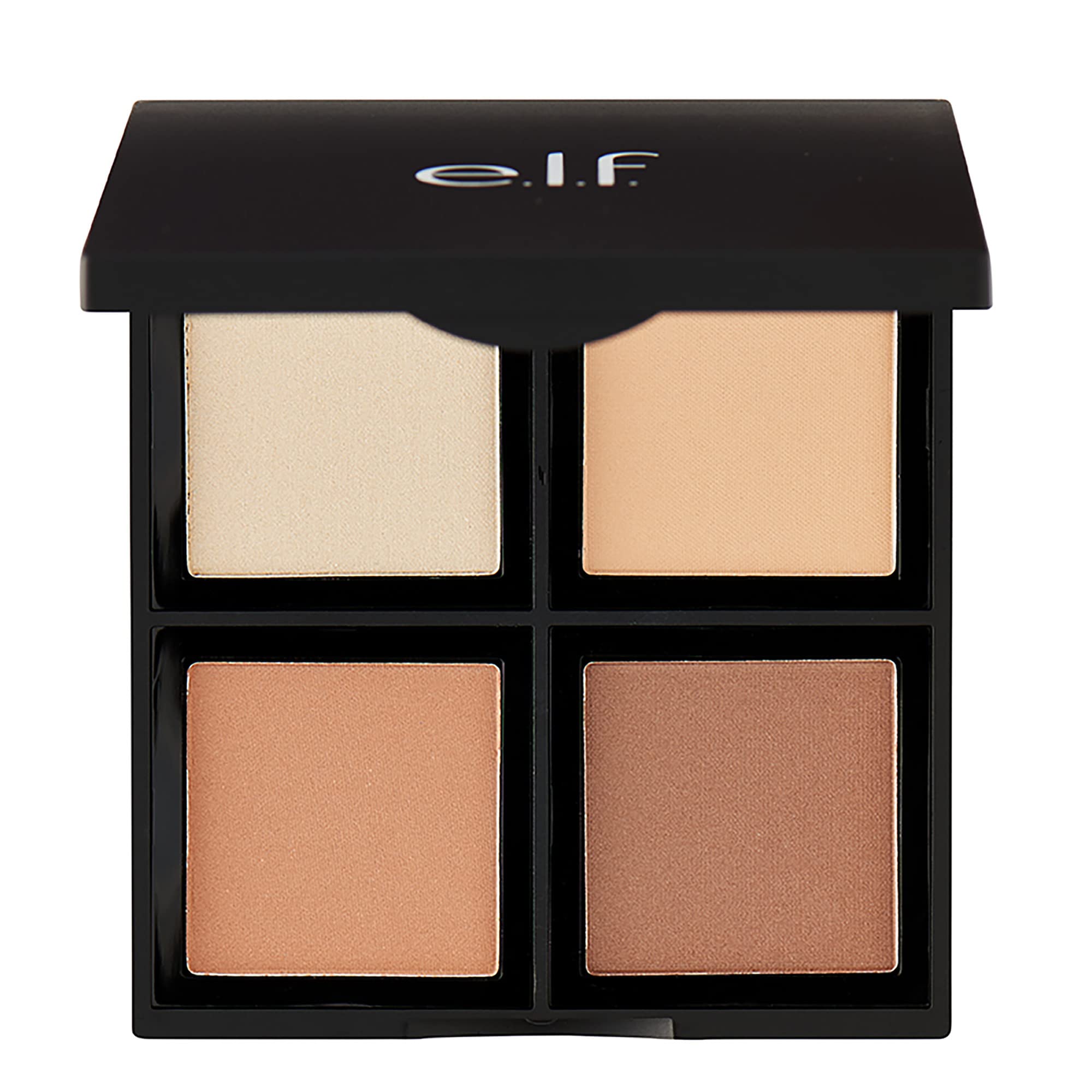 e.l.f. CosmeticsContour Palette, 4 Powder Shades Bronzer & Shader, LightorMedium, 0.56 Ounce