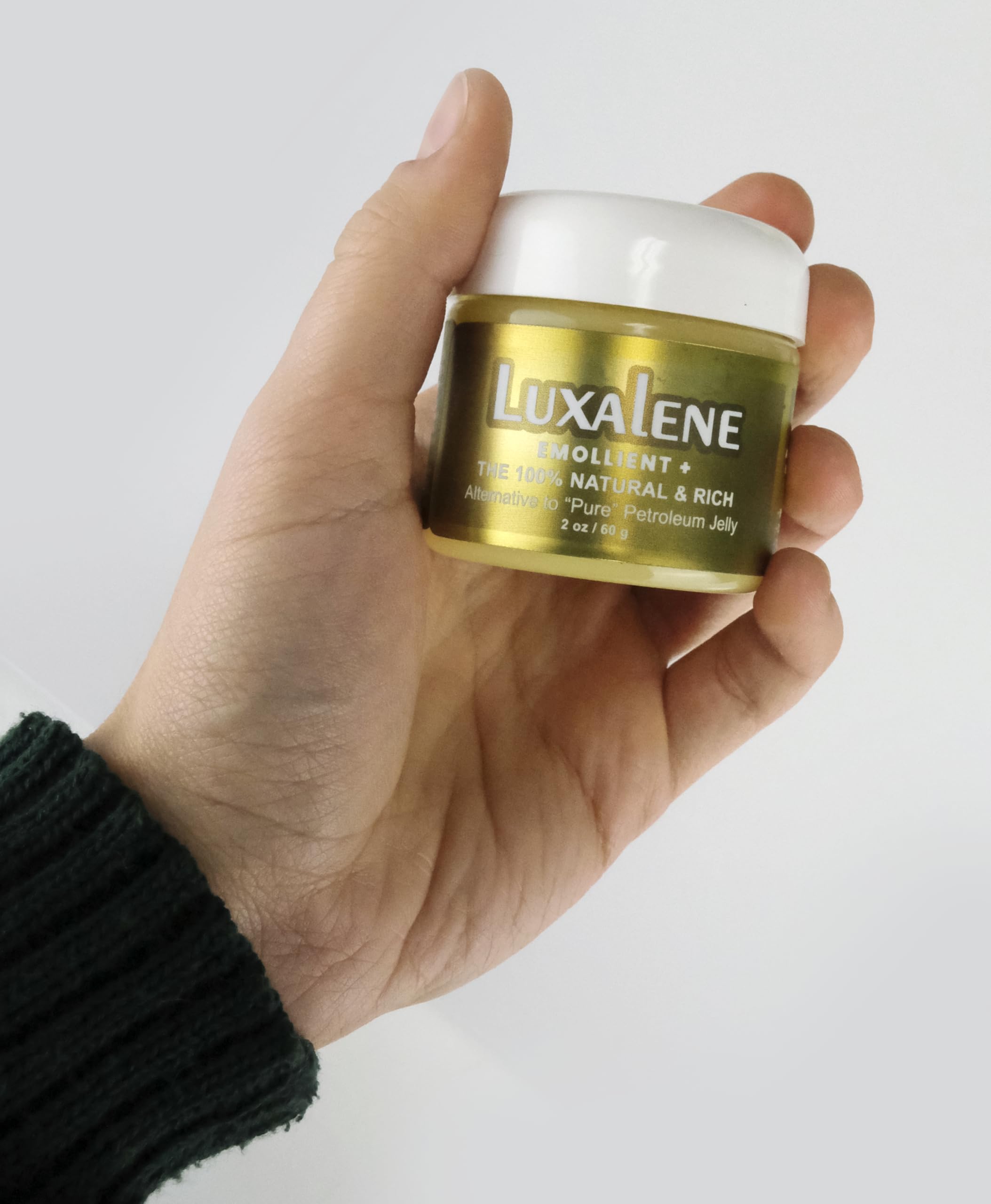 Beesaluxe Luxalene - a 100% Natural, Rich & Hypoallergenic Alternative to Petroleum Jelly with Castor Oil - Lips, Hands, Baby, Makeup Remover and More (2 oz)