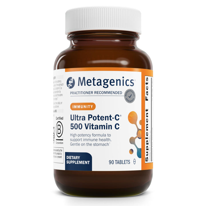 Metagenics Ultra Potent-C 500 Vitamin C - Gentle, Buffered Vitamin C Supplement - Immune Support Supplement* - Ascorbic Acid - 90 Tablets