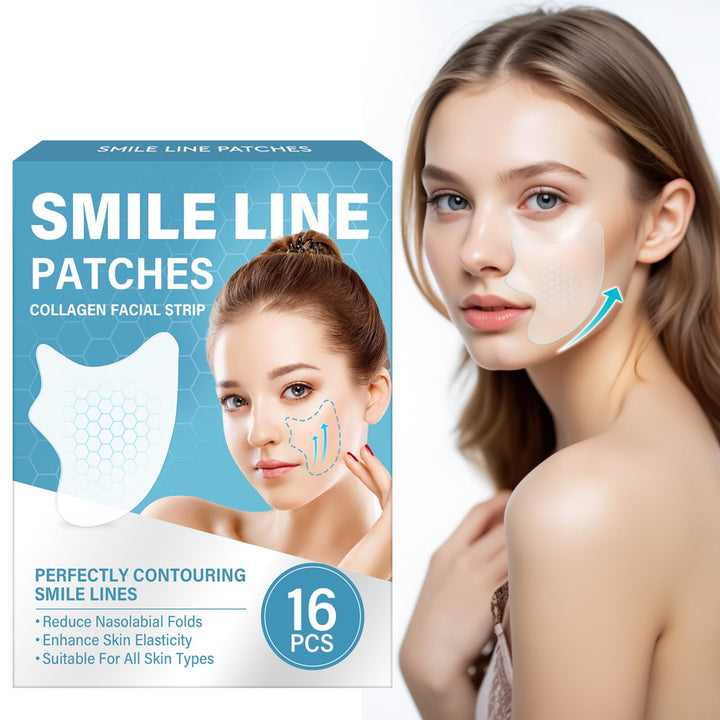 Feugole Smile Line Patches, Anti Wrinkle Patches for Face Overnight, Anti Wrinkle Facial Patches for Smile Lines Remover,16 Packs