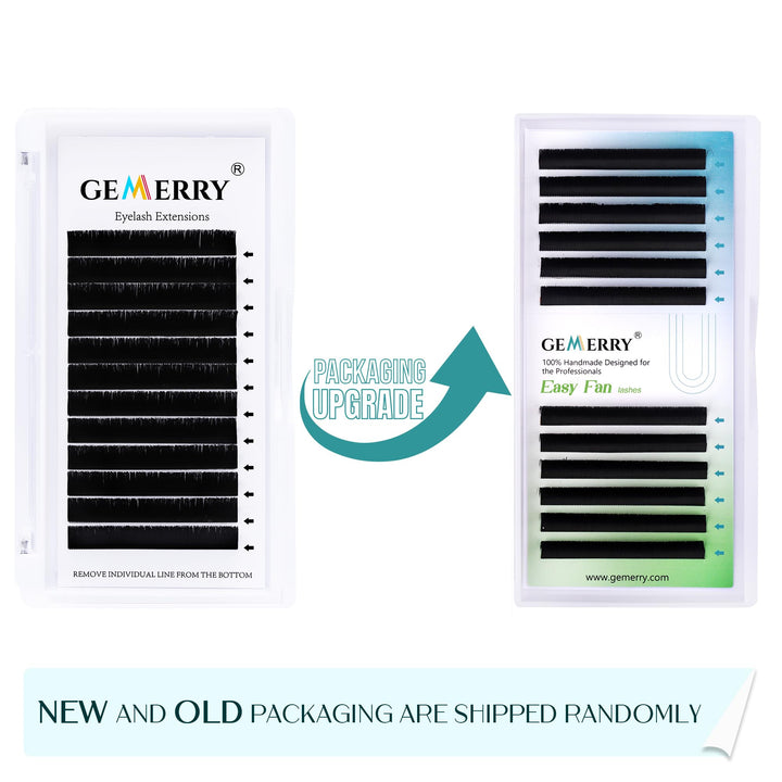 Volume Eyelash Extensions 0.07 D Curl 8-14mm Mixed Volume Lash Extensions Easy Fan Lashes Self Fanning 2D-10D Rapid Blooming Lash Extension Supplies 8-25mm (0.07-D Curl, Mix 8-14mm)