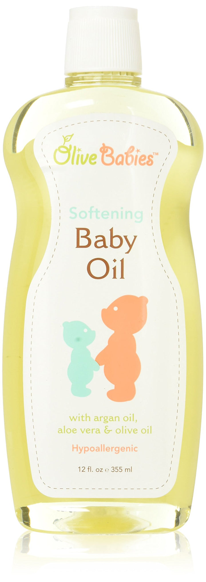 Baby Oil Multi Purpose with Argan Oil, Aloe Vera & Olive Oil 12 oz - Softening Hypoallergenic Solution for All Skin Types - Good on Men, Women & Kids
