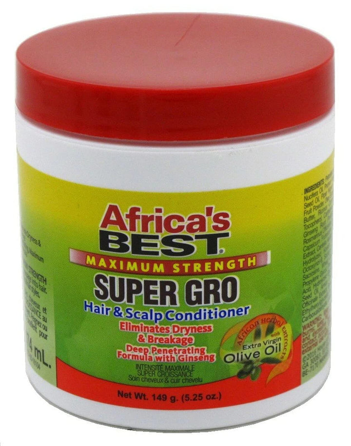 Africas Best Super Gro Maximum Hair&Scalp Conditioner 5.25oz (3 Pack)