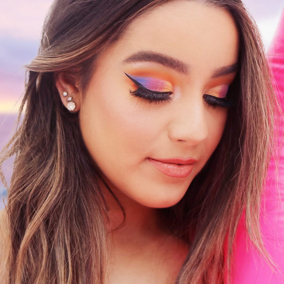 Klara Cosmetics 24 Shades Eyeshadow Palette Festive Luxury full color pigmentation long lasting vibrant, Malibu, 1 Count