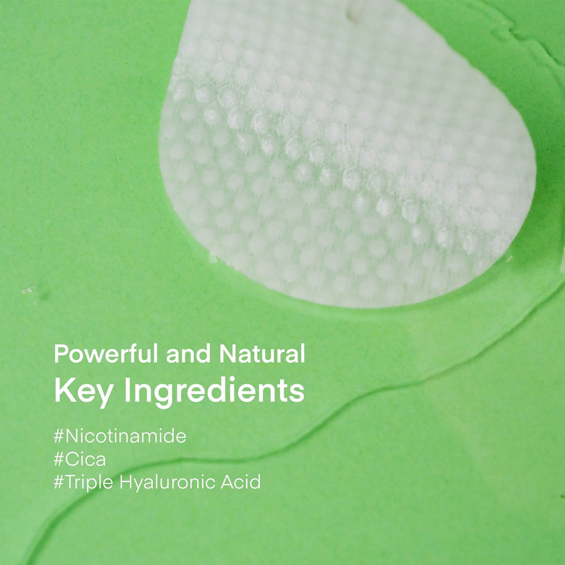Niacinamide Centella Asiatica Hyaluronic Acid Serum Pad - Korean Brightening, Moisturizer, Deep Hydrating Toner Skincare for Face with Pure Ground Cotton Pad for Routine Facial Care - Made in Korea