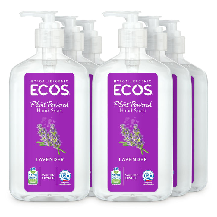Earth Friendly Products Hand Soap, Lavender, 17-Ounce Bottle (Pack of 6)