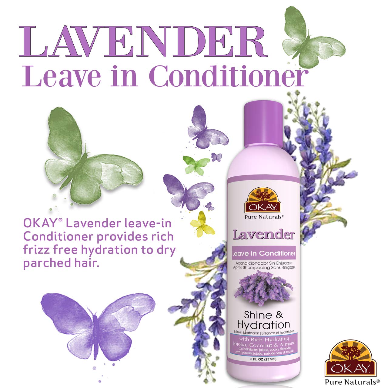 OKAY OKAY-LAVLC8 8 oz Lavender Leave in Shine Hydration Conditioner