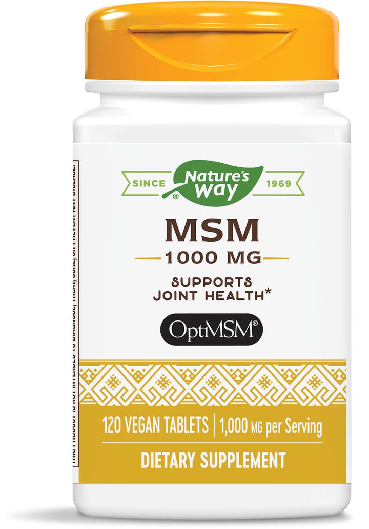 Nature's Way Premium Quality MSM 1000 mg Pure OptiMSM 120 Count