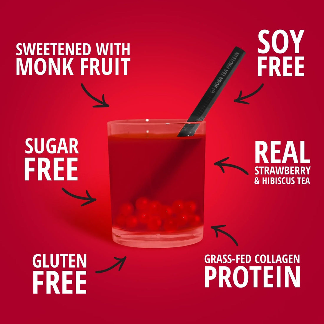 Strawberry Hibiscus Flavored Collagen | 30 Servings | Grass-Fed Hydrolyzed Bovine Collagen Powder for Men and Women | Promotes Hair, Nail, Skin, Bone, and Joint Health | No Added Sugar