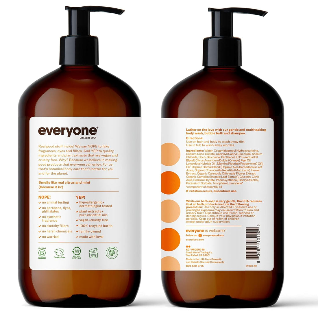Everyone 3-in-1 Soap, Citrus plus Mint, 32 Ounce