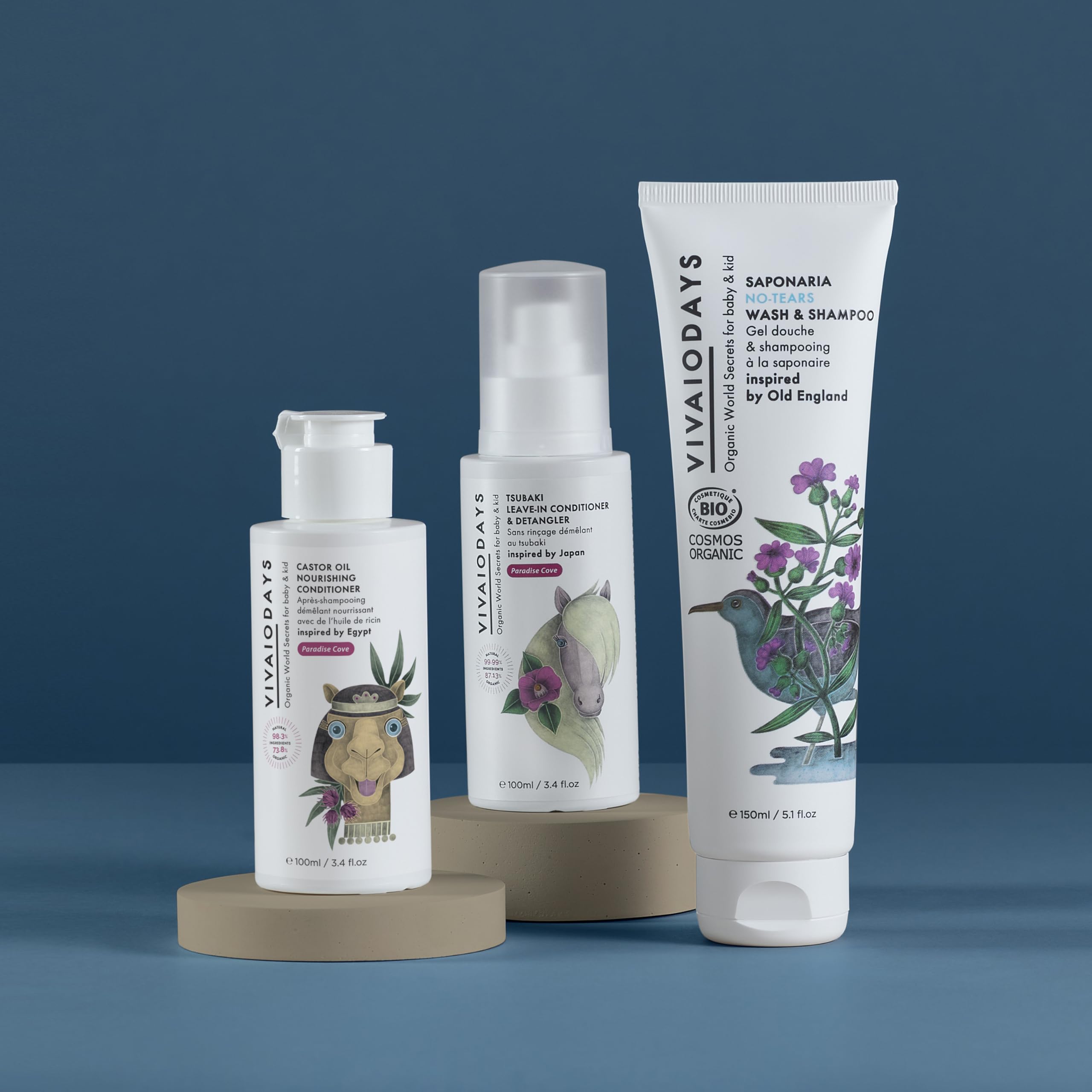 VIVAIODAYS Tsubaki Leave-in Conditioner & Detangler, Scent Paradise Cove 3.4 fl. oz. | 100 ml.