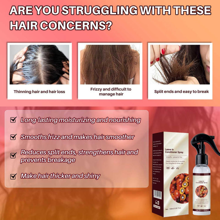 Hotiary Batana Oil Leave-in Conditioner Spray for Hair Growth, Natural Batana Oil with Rosemary Oil Peppermint Oil Spray By Dr. Sebi,Hair Care for Women & Men (3.38 fl oz, Batana Rosemary)