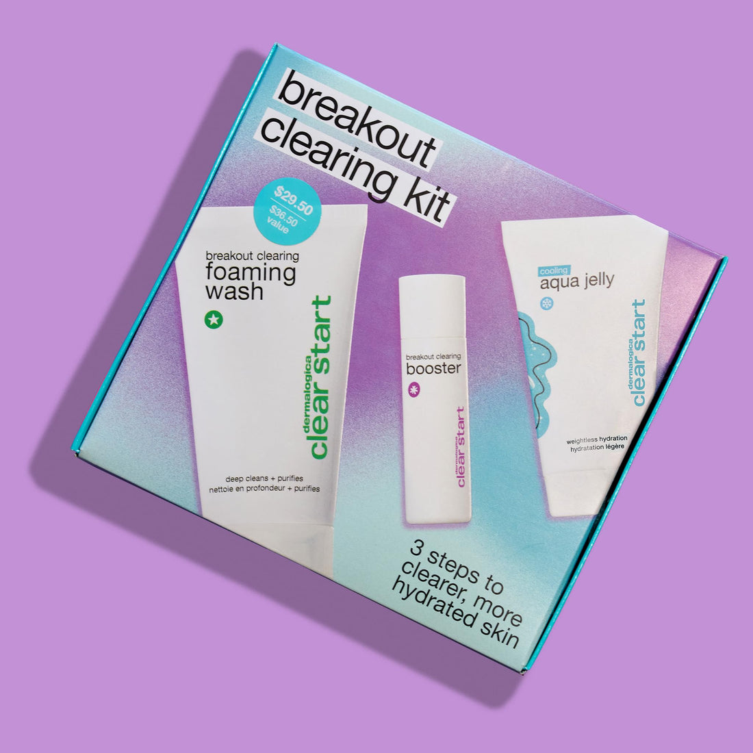Dermalogica Clear Start Breakout Clearing Kit – Contains Acne Face Wash, Breakout Clearing Spot Treatment & Cooling Moisturizer