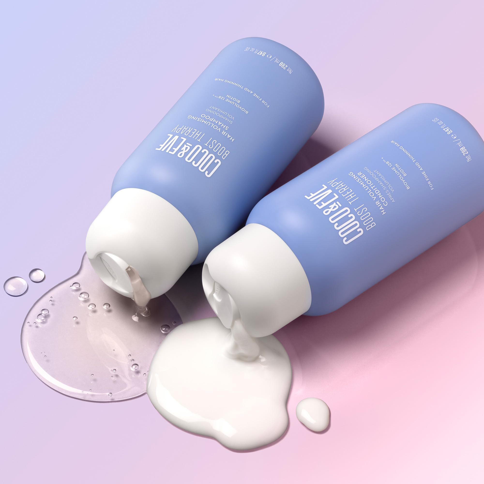 Coco & Eve Boost Therapy Hair Volumizing Shampoo & Conditioner Bundle Set. With Biotin to Target Fine, Thinning Hair. For Thickening, Nourishing, and Improving Volume, Density & Shine. (18.94 Fl Oz)