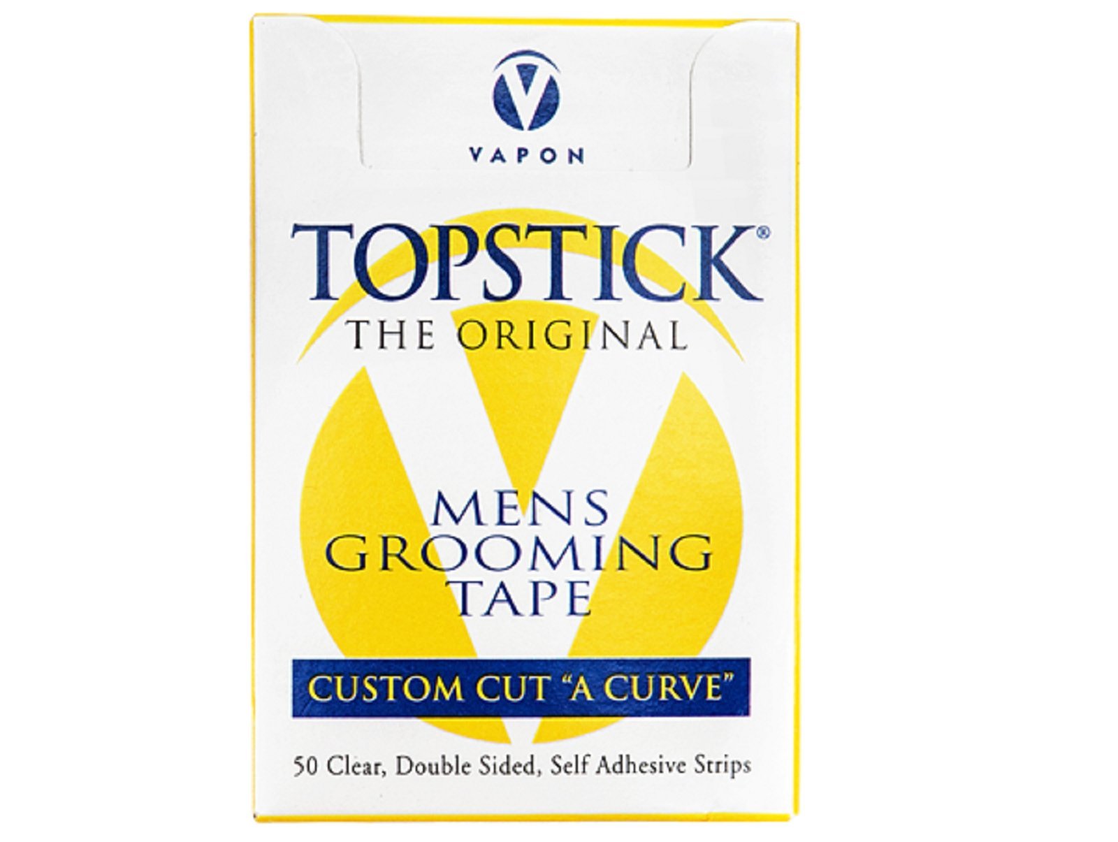 Vapon Topstick The Original Custom Cut A CurveMen's Grooming Tape - 50 Strips Box