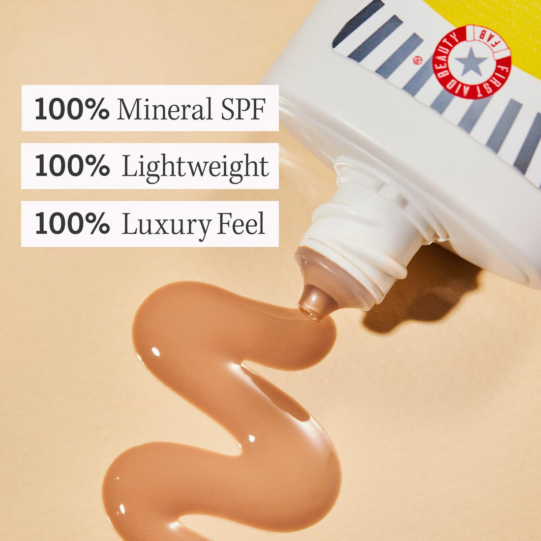 First Aid Beauty - Weightless Liquid Mineral Sunscreen with Zinc Oxide Broad Spectrum SPF 30, Luxuriously Light Ultra Sheer Tint for Everyday Use, Non-comedogenic, Safe for Sensitive Skin, 1.5 oz