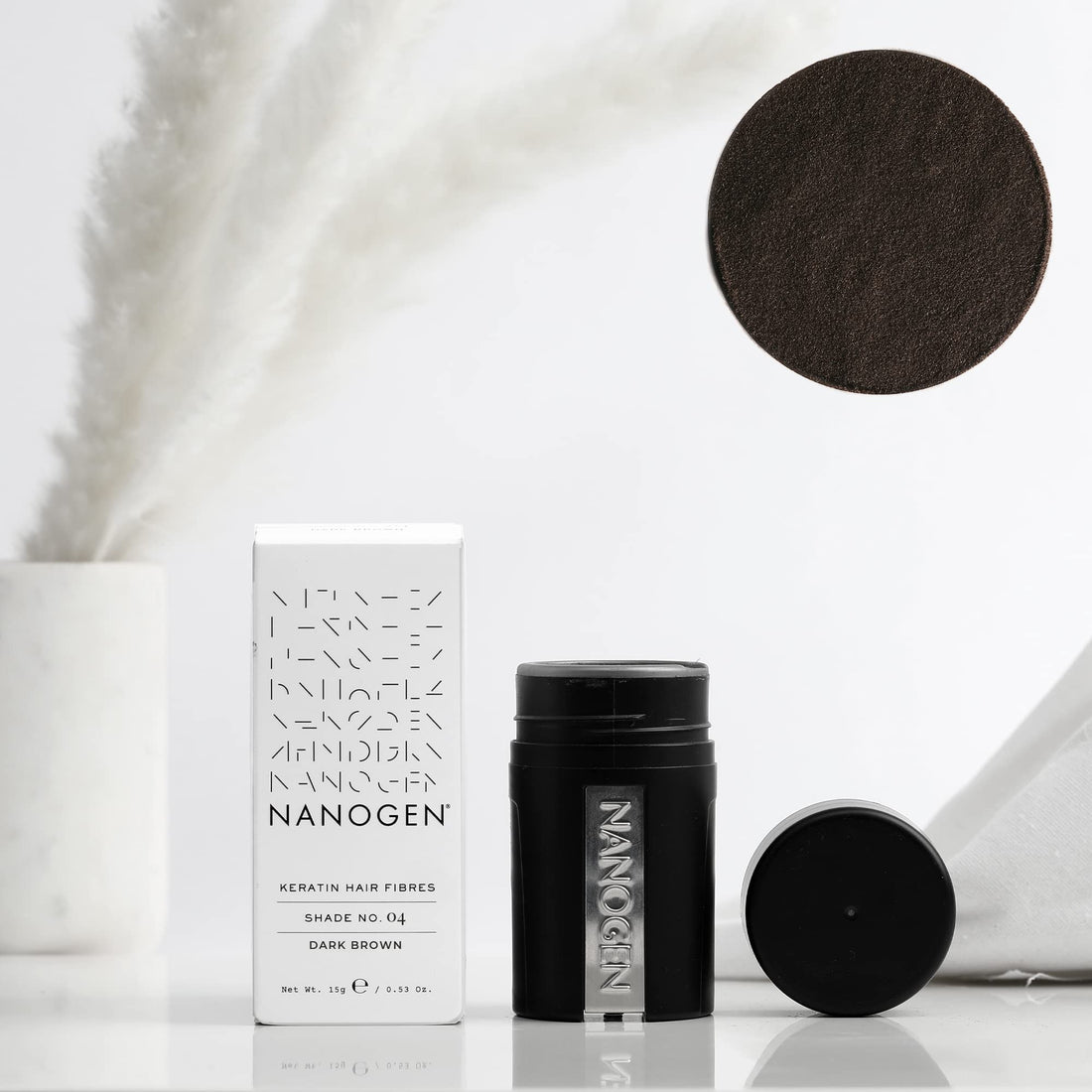 Nanogen Keratin Hair Fibers to Hide Bald Spots - Dark Brown 15 grams