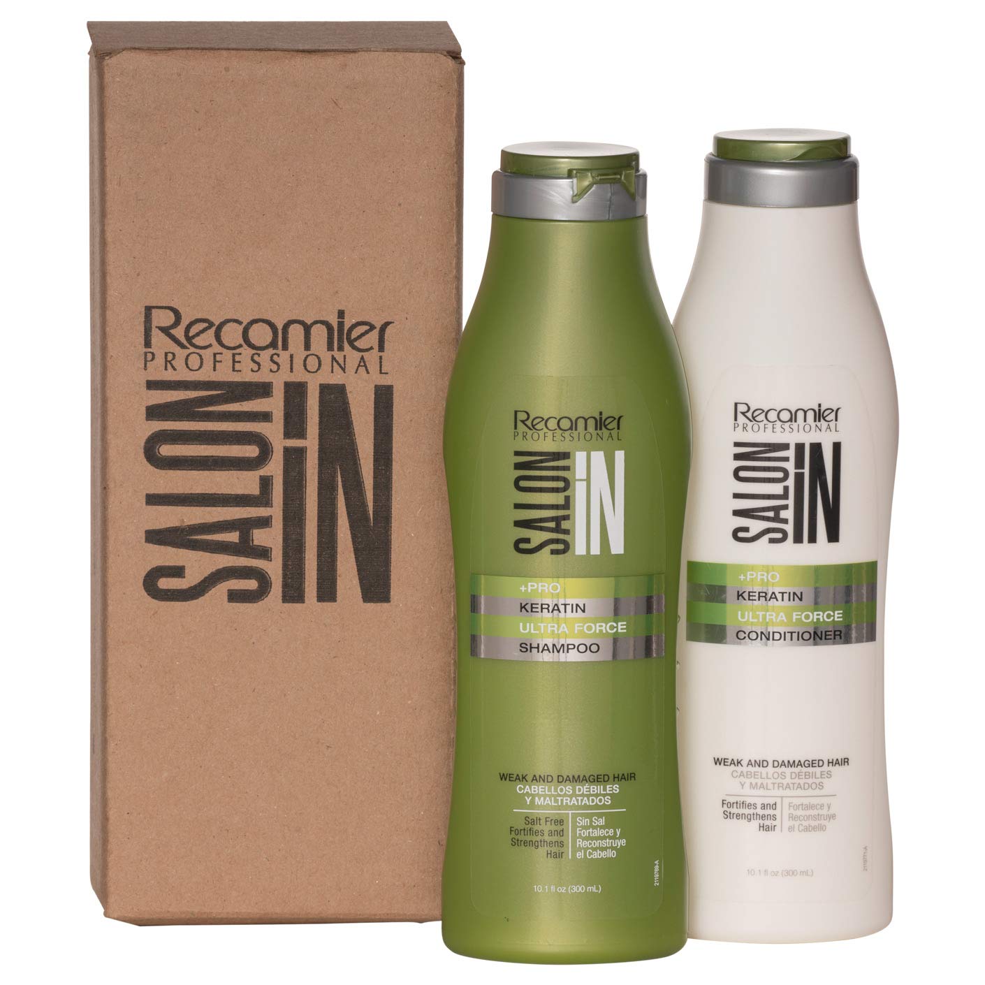 Saloon in Keratin Ultra Force Shampoo & Conditioner Set 10.5 Oz Sizes