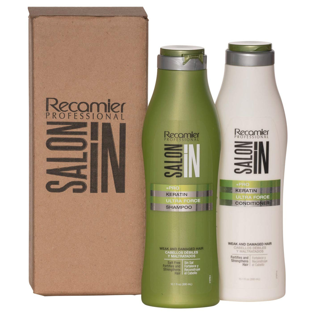 Saloon in Keratin Ultra Force Shampoo & Conditioner Set 10.5 Oz Sizes