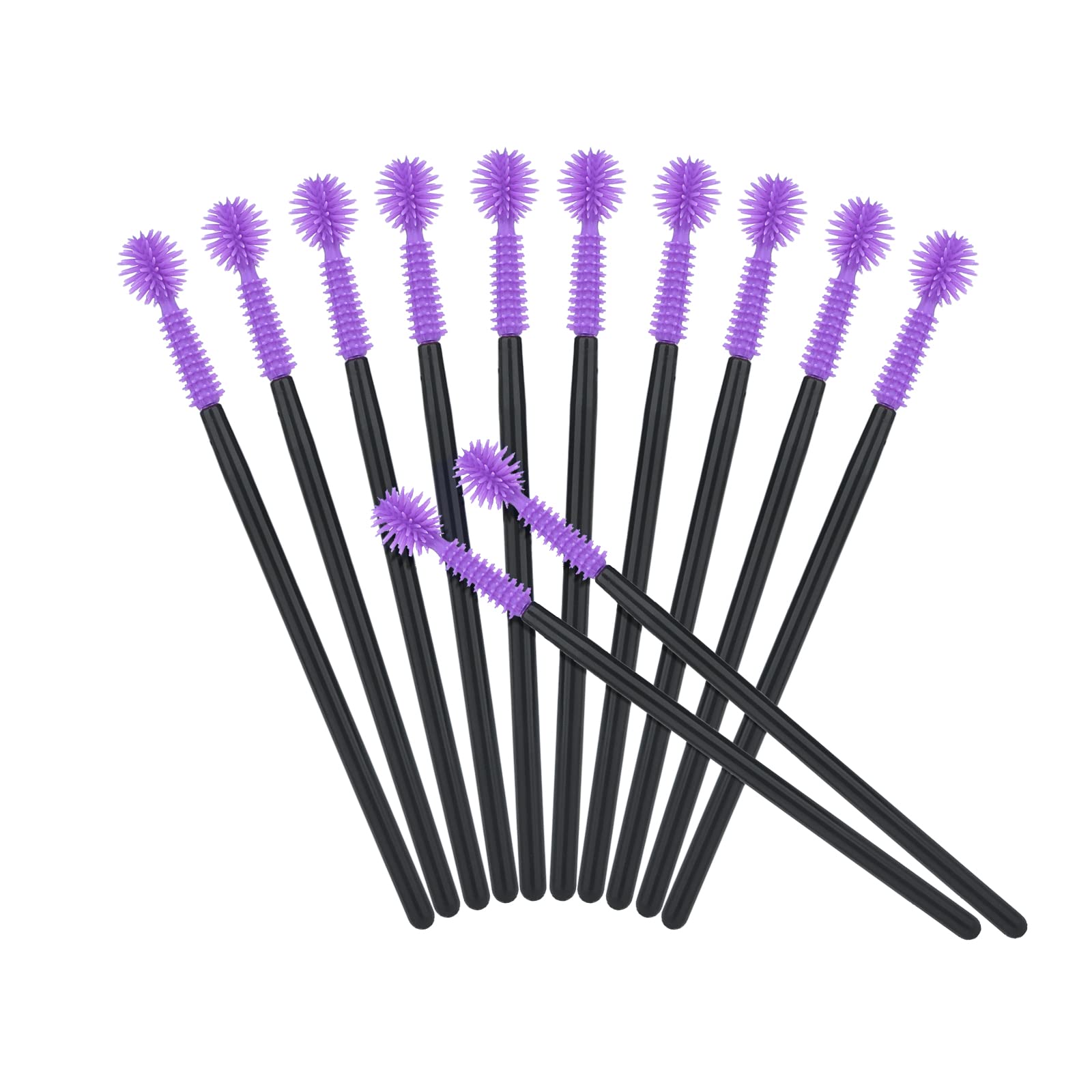 G2PLUS New 50PCS Disposable Silicone Eyelash Mascara Wands Brushes Cosmetic Eyelash Extension Applicators Professional Makeup Tool Set(Ball-shape)