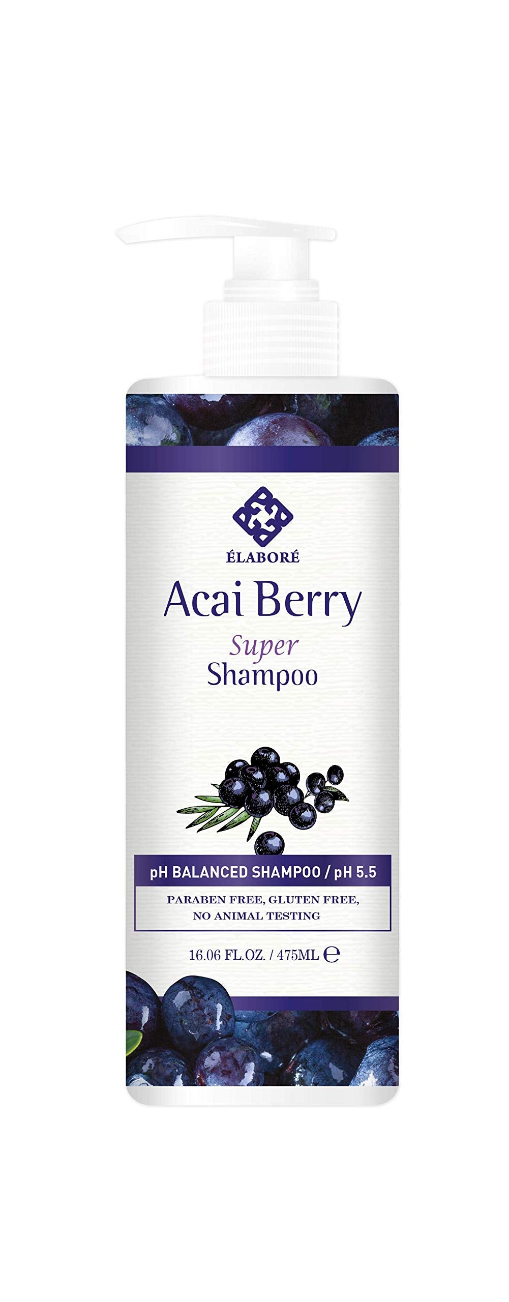 Elabore Acai Berry Super (Sulfate Free) Shampoo 16.06fl.oz/ 475ml