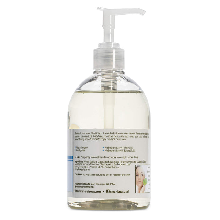 Clearly Natural Liquid Glycerine Soap, Unscented, 12 Ounce (Pack of 2)