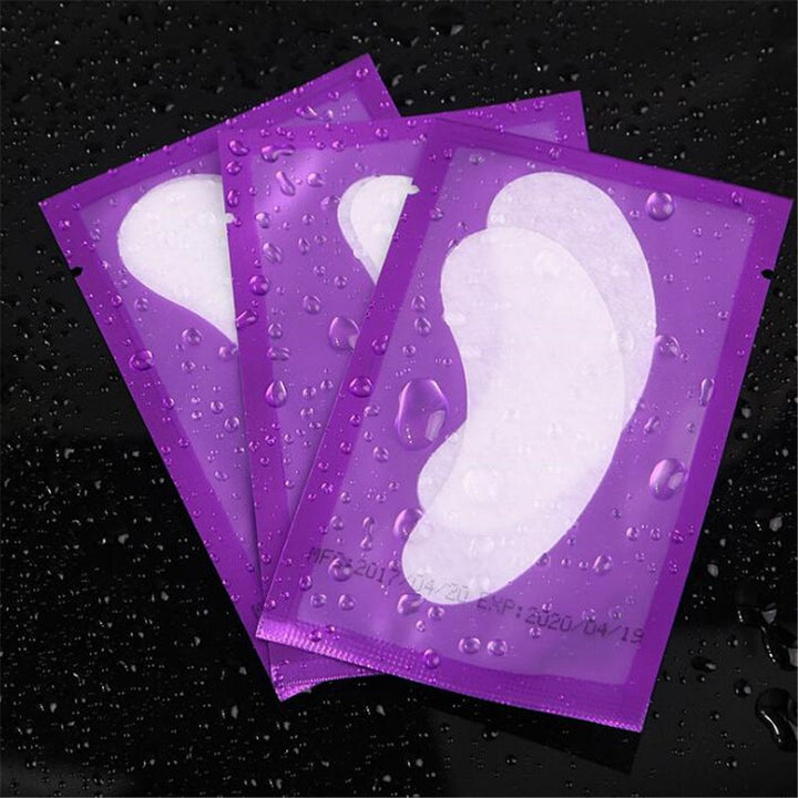 100 Pairs SetEye Gel Patches,Under Eye Pads Lint Free Lash Extension Eye Gel Patches for Eyelash Extension Eye Mask Beauty Tool