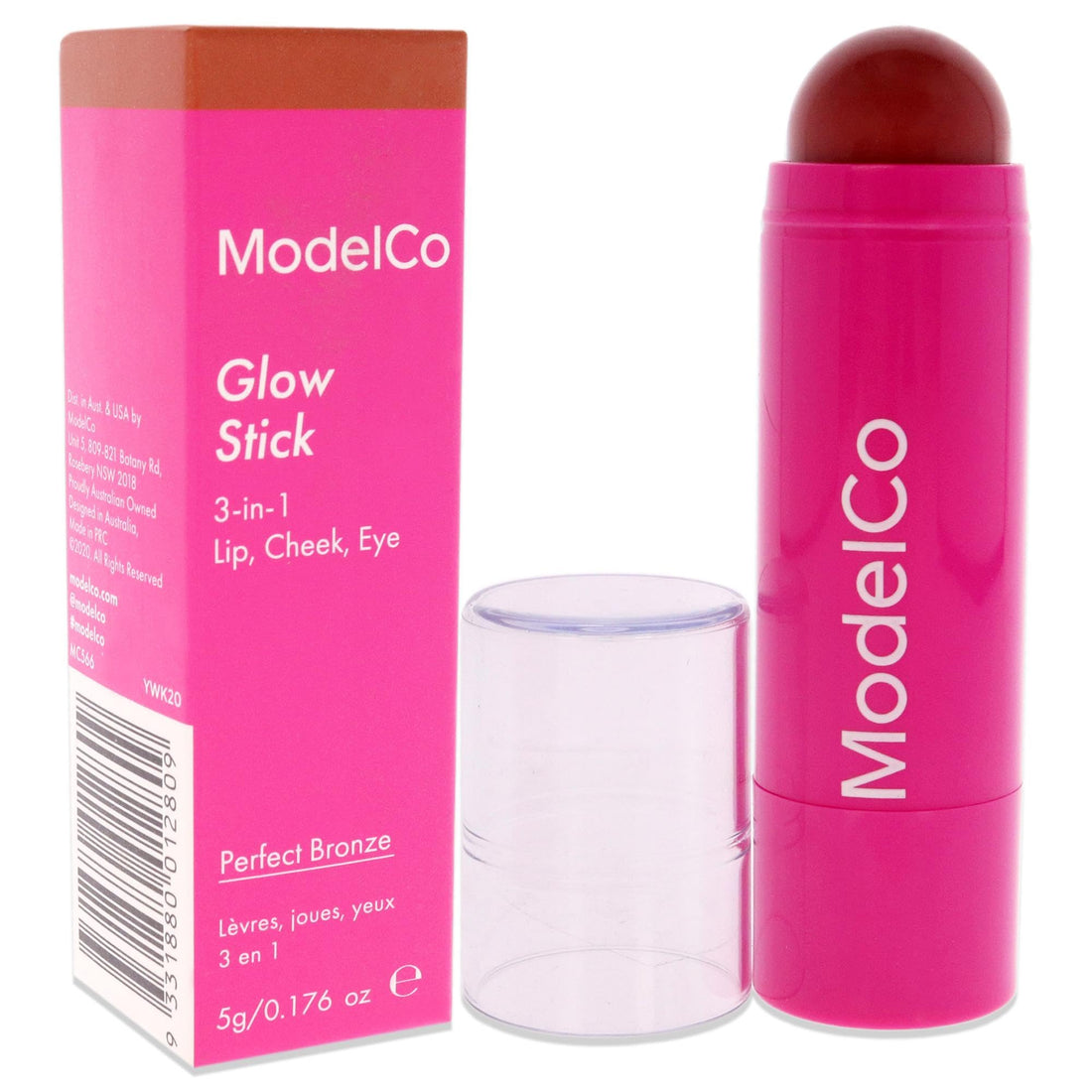 MODELCO Glow Stick - Perfect Bronze - Luminous & Radiant Cream Highlighting Crayon - Long-Wearing Formula for the Face, Lips, & Eyes - 0.1 oz.