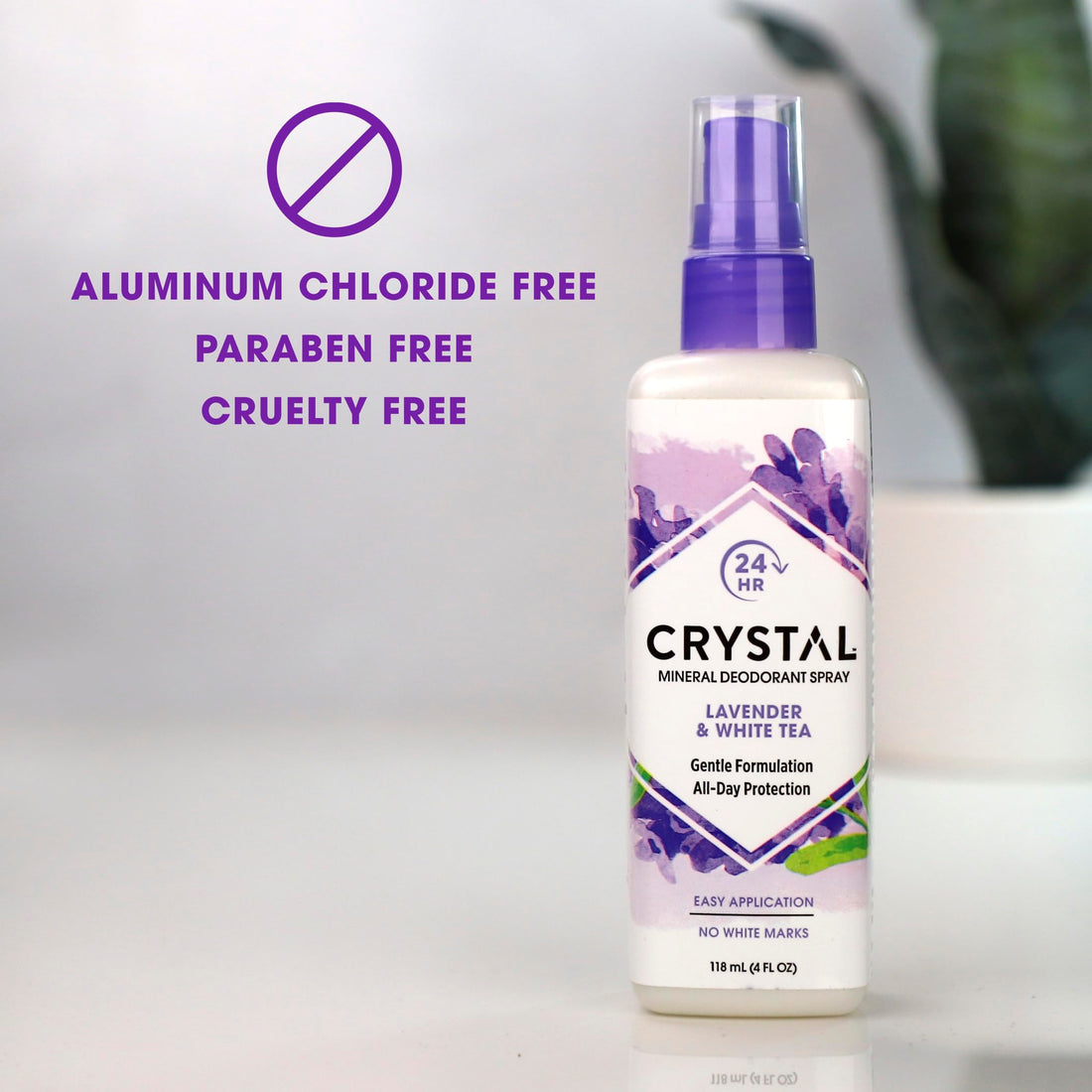 Crystal Essence Lavender and White Tea Body Spray - 4 oz - Liquid (Pack of 2)