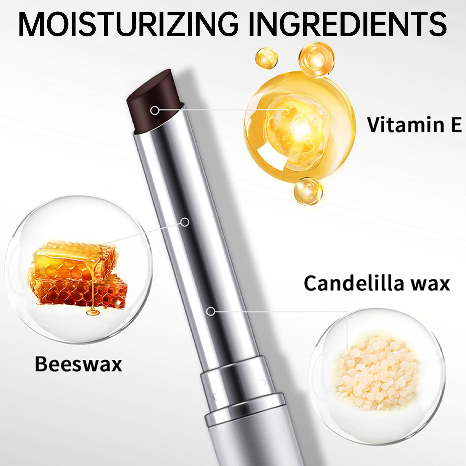 Erinde 2PCS Tinted Lip Balm Lipstick, Hydrating Natural Glossy Lip Balm, Sheer Lightweight Color, Moisturizing Lipstick Makeup Lip Care Balm for Repairing Dry Lips