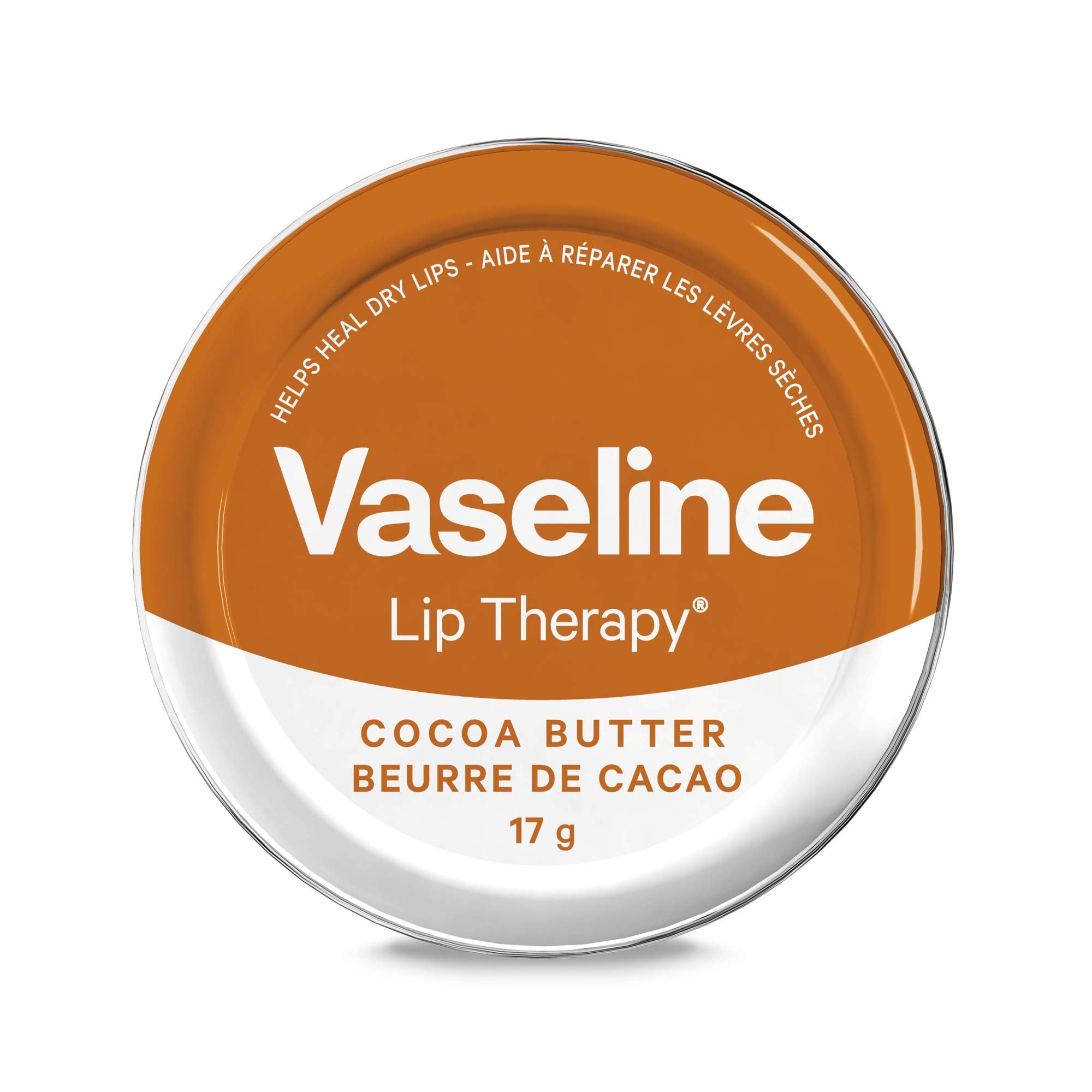 Vaseline Lip Therapy Lip Balm Tin, Cocoa Butter, 0.6 oz