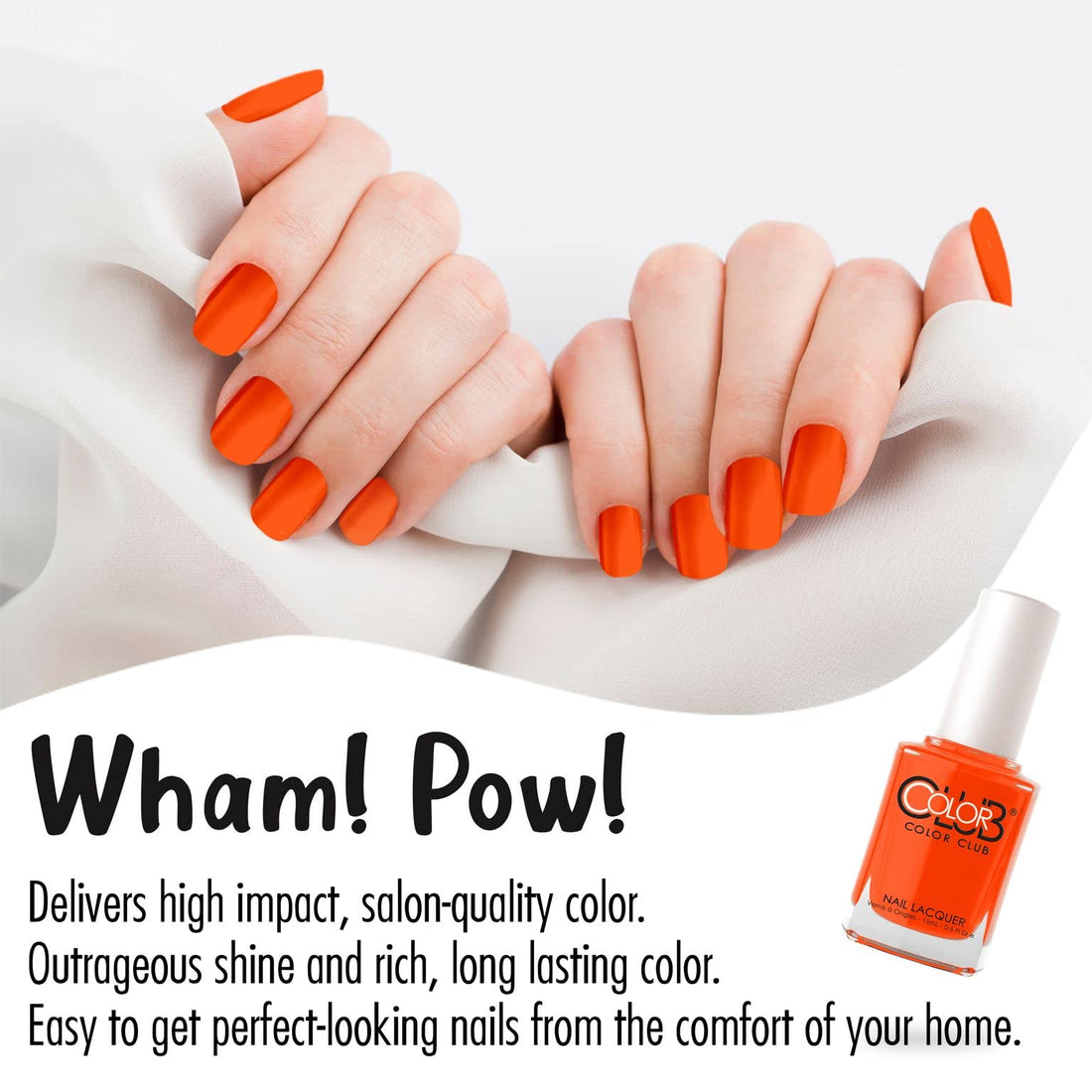 Color Club Nail Polish, Orange, Wham, Pow, .05 Ounce