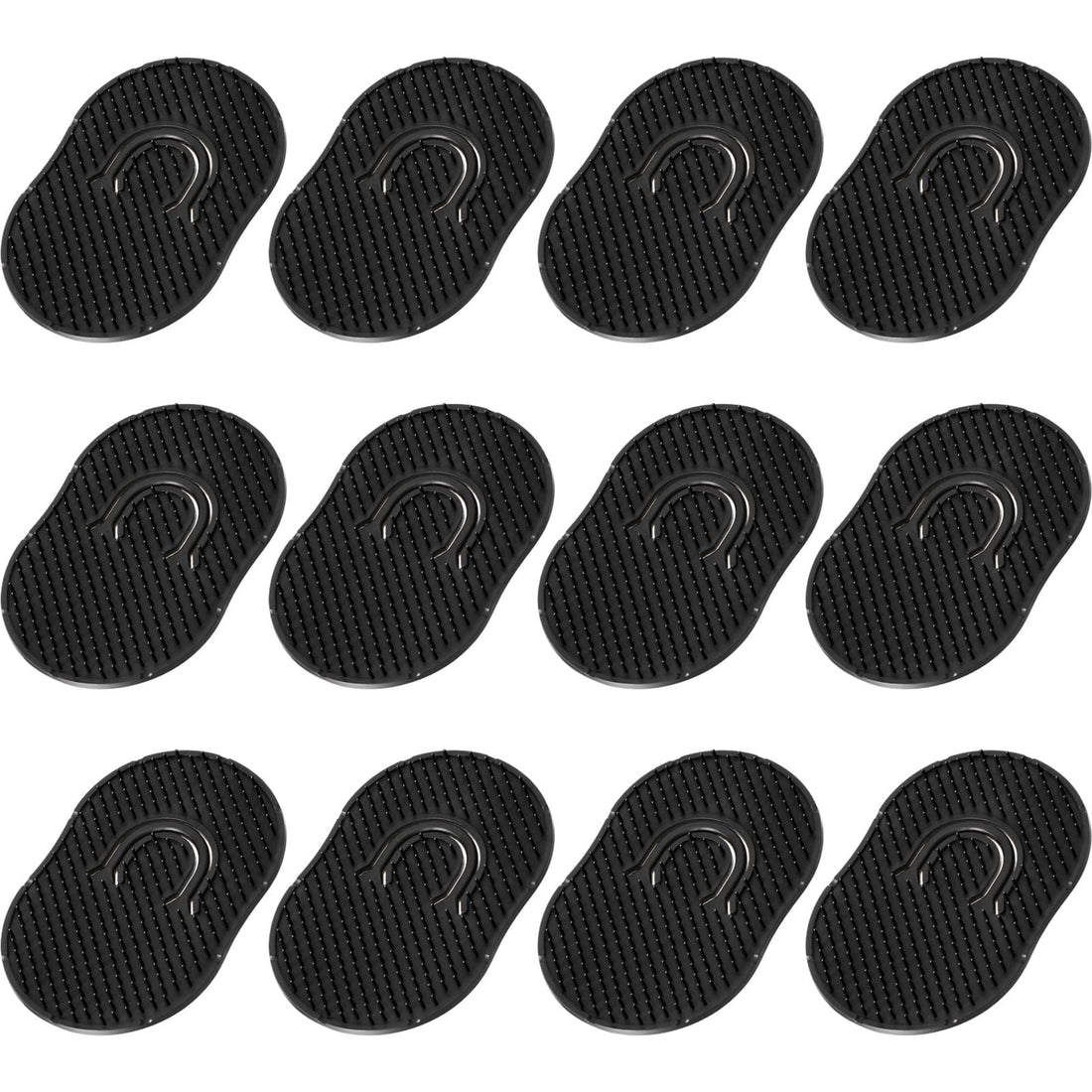 Boao 12 Packs Men's Hand Combs with Portable Soft Scalp Massage Brush for Hair, Travel, and Pets (Black)