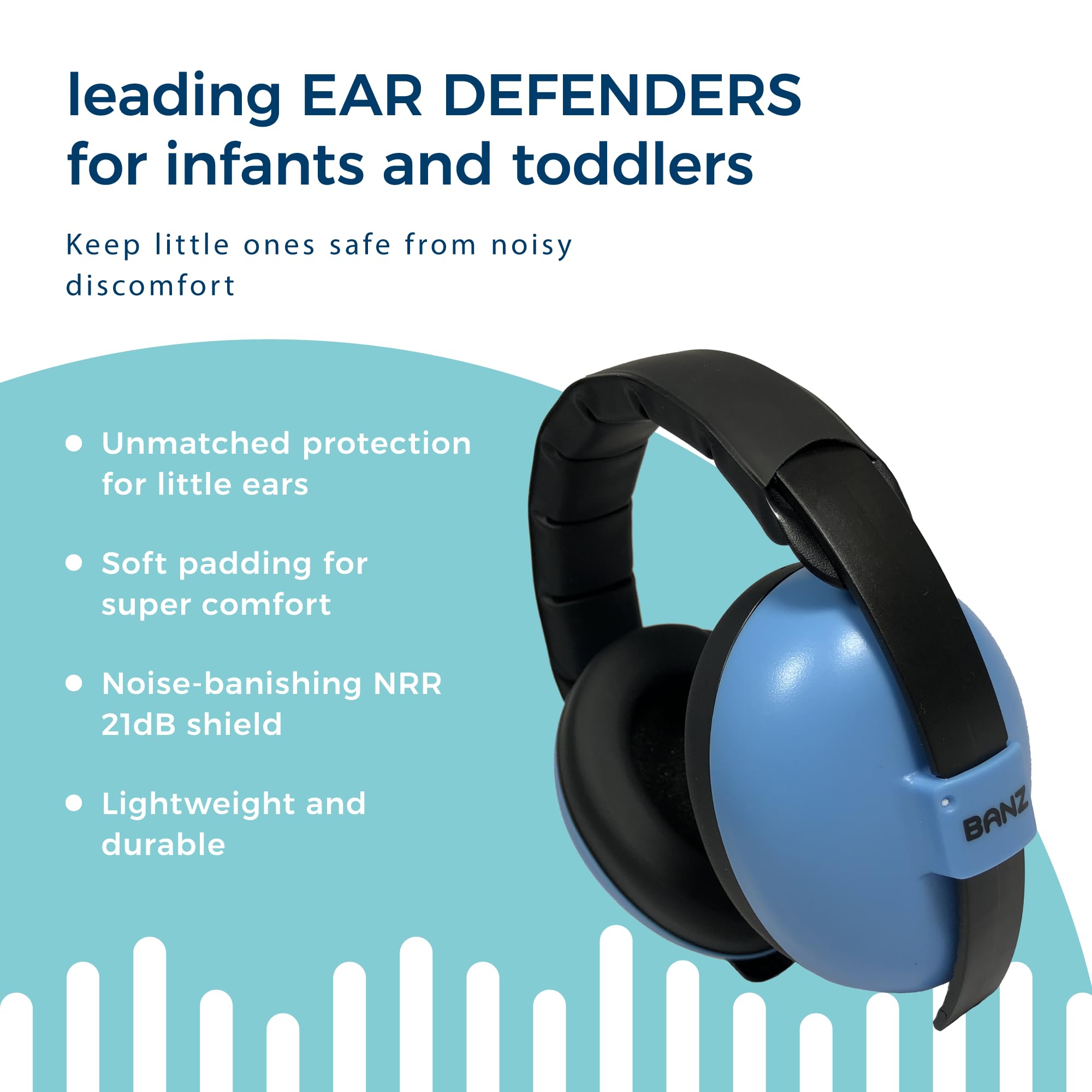 Banz Bubzee Baby Headphones for Noise Protection - Baby Ear Muffs, Newborn Infant & Toddler, 0 to 36 Months, Adjustable