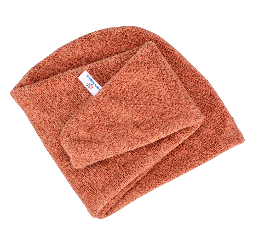 HOPESHINE Microfiber Hair Drying Towel Turban Twist for Long Hair Magic Instant Dry Hair Towel Wrap Fast Drying Absorbent Cap Great Gift for Women and Girls 2-Pack
