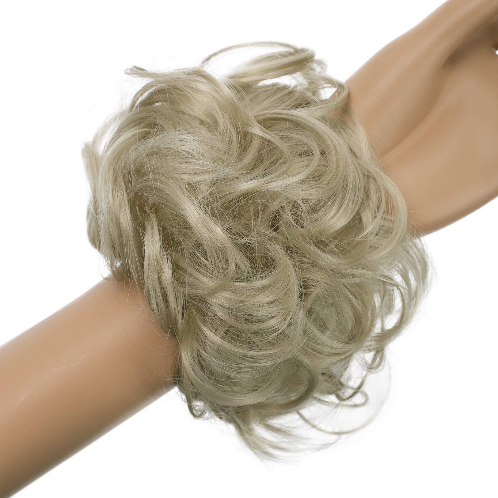 light blonde 22 : PRETTYSHOP Scrunchie Scrunchy Bun Up Do Hair piece Hair Ribbon Ponytail Extensions Wavy Curly or Messy light blonde 22