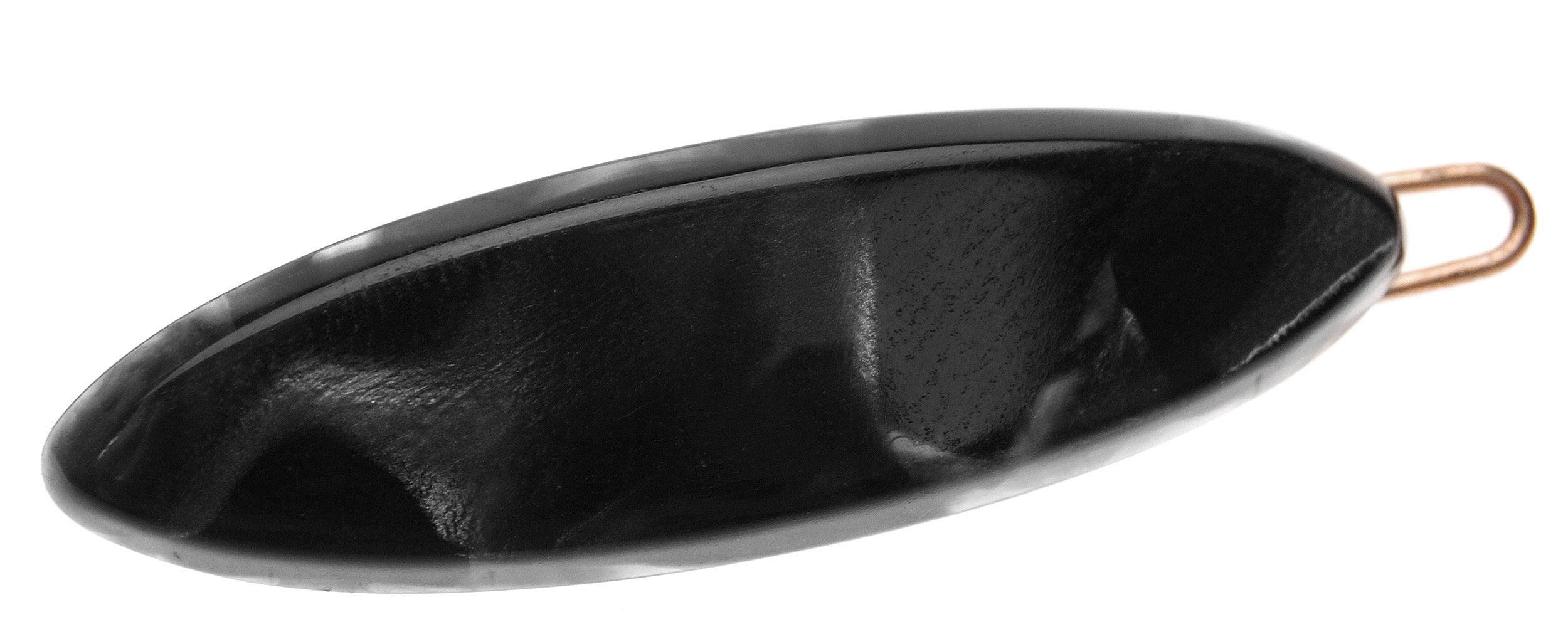 Nacro Black : France Luxe Mini Oblong on Tige Boule Barrette - Nacro Black
