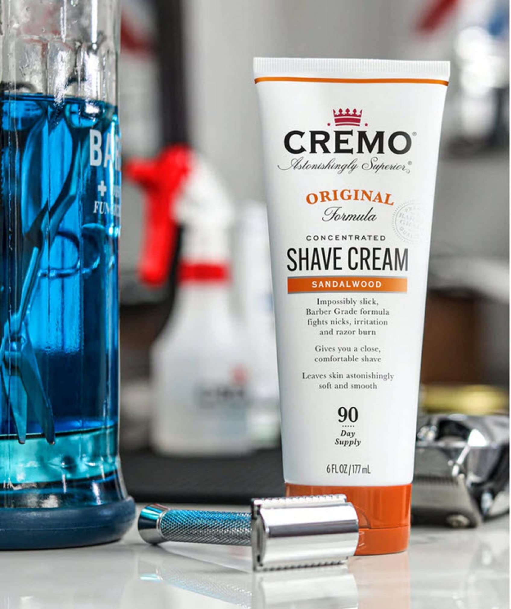 Cremo Sandalwood Shave Cream, Astonishingly Superior Smooth Shaving Cream Fights Nicks, Cuts and Razor Burn, 6 oz, 2-Pack