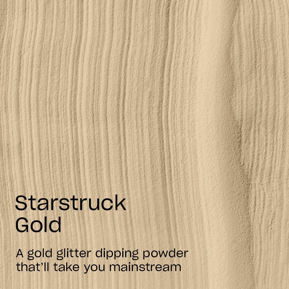 OPI Powder Perfection Starstruck Gold | Opaque Bright Gold Glitter Nail Dipping Powder | Metallic Mega Mix Collection