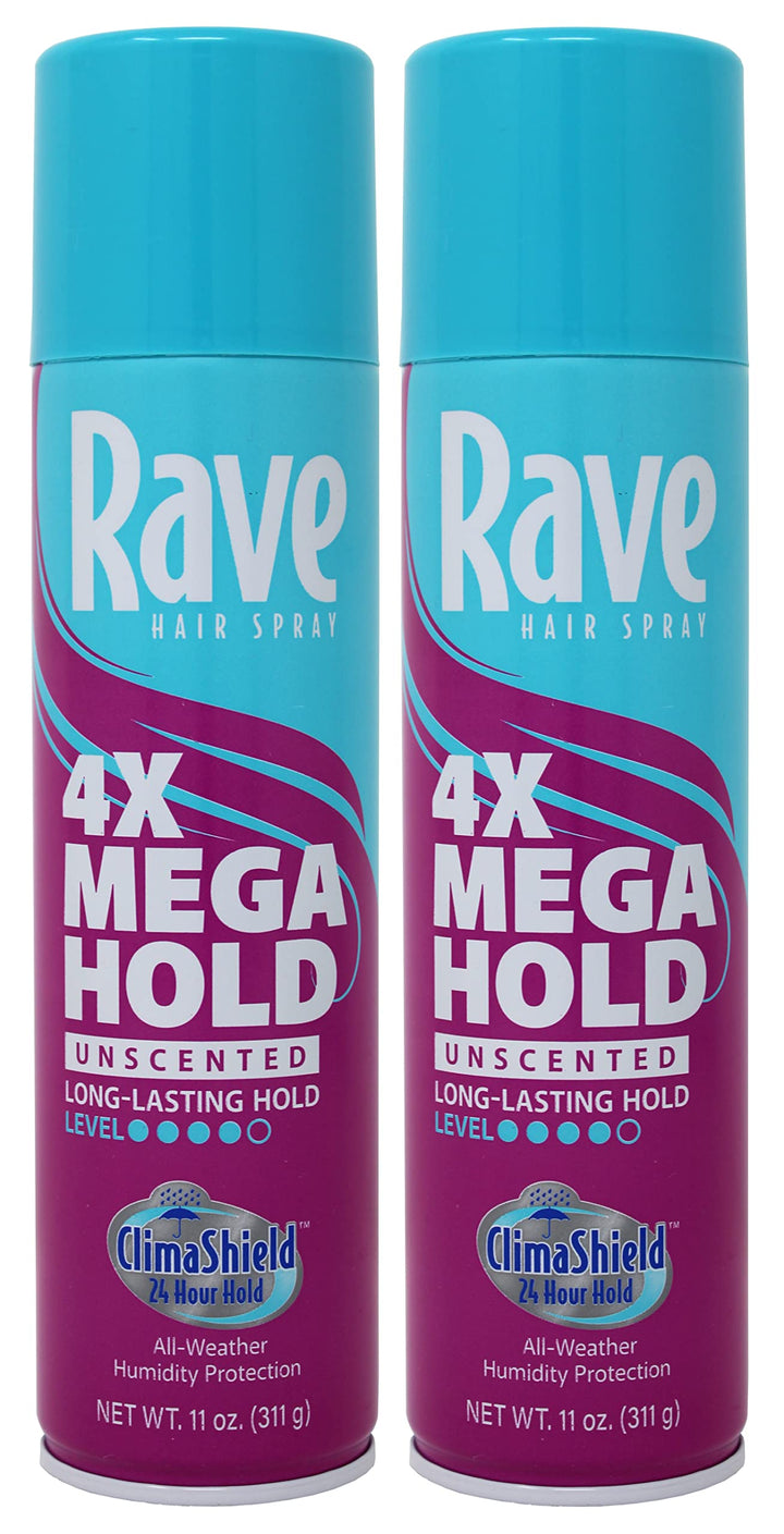 Rave Hs 4x Mega Unscnted Size 11z (PACK OF 2)