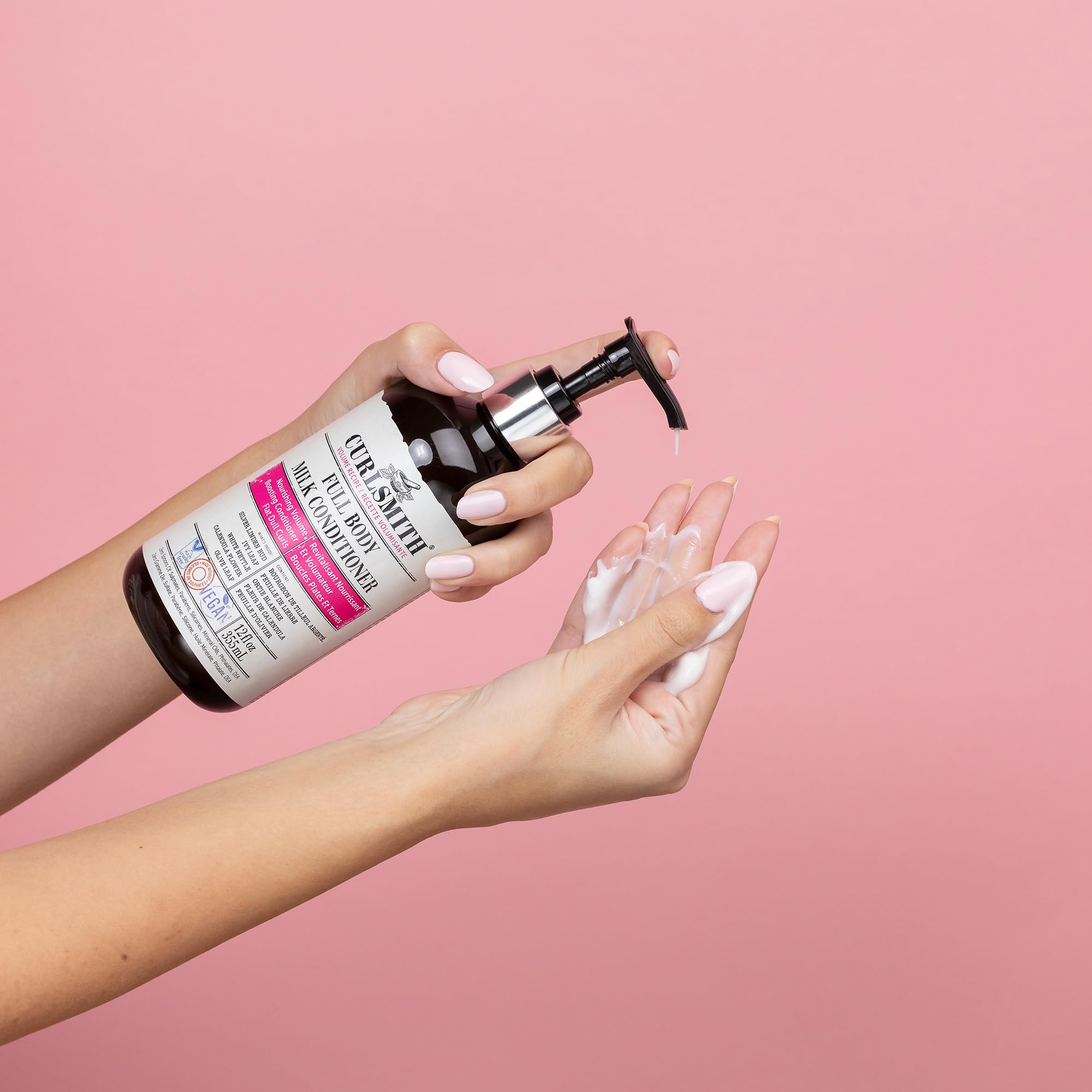 CURLSMITH - Full Body Milk Hair Conditioner, Volumizing and Hydrating for Wavy, Curly or Coily Hair, Vegan (355ml/12fl oz)