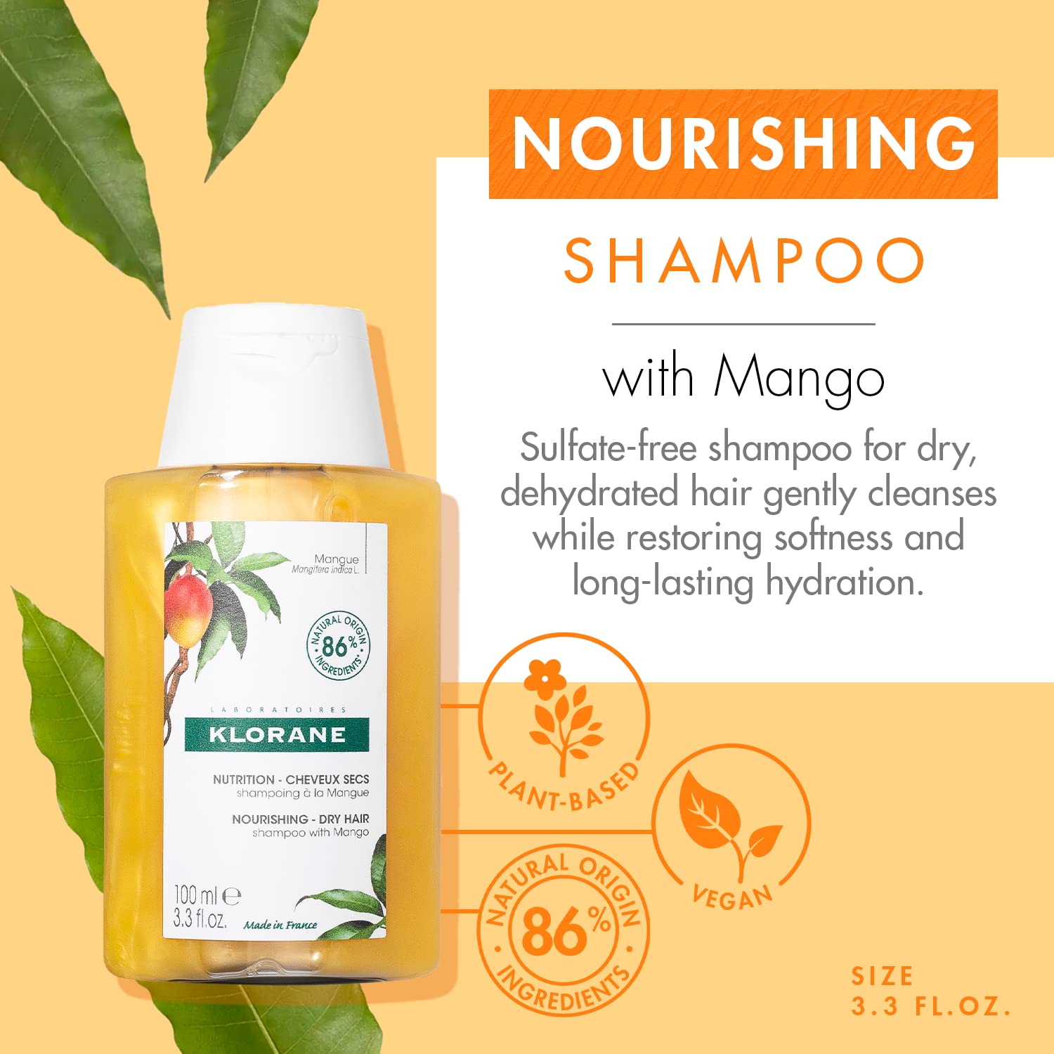 Klorane Nourishing Treatment Shampoo With Mango Butter 100ml/3.35oz
