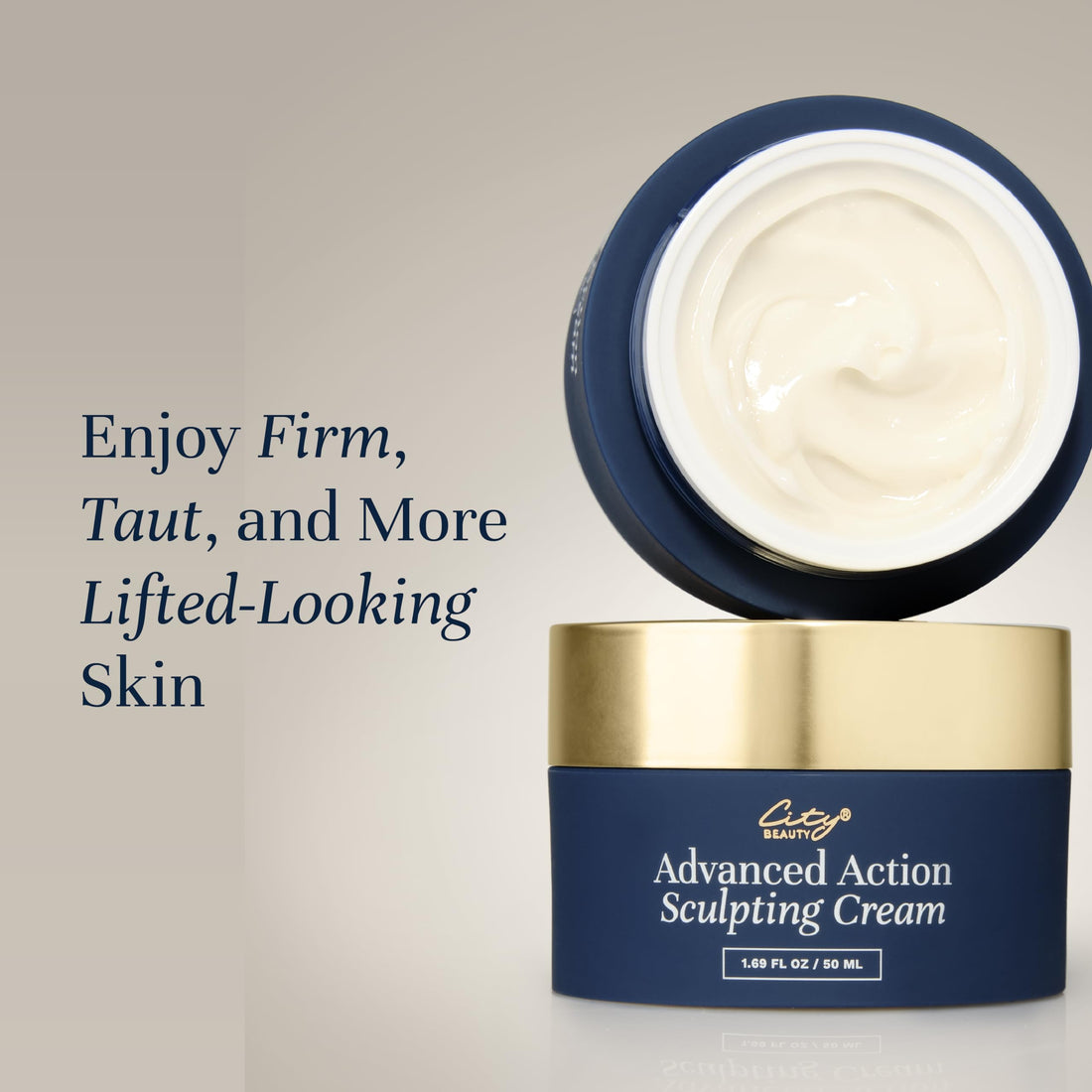 City Beauty Advanced Action Sculpting Cream - Solution for Saggy Jawline, Drooping Face, and Neck Wrinkles - Firming Cream for Loose, Sagging Skin