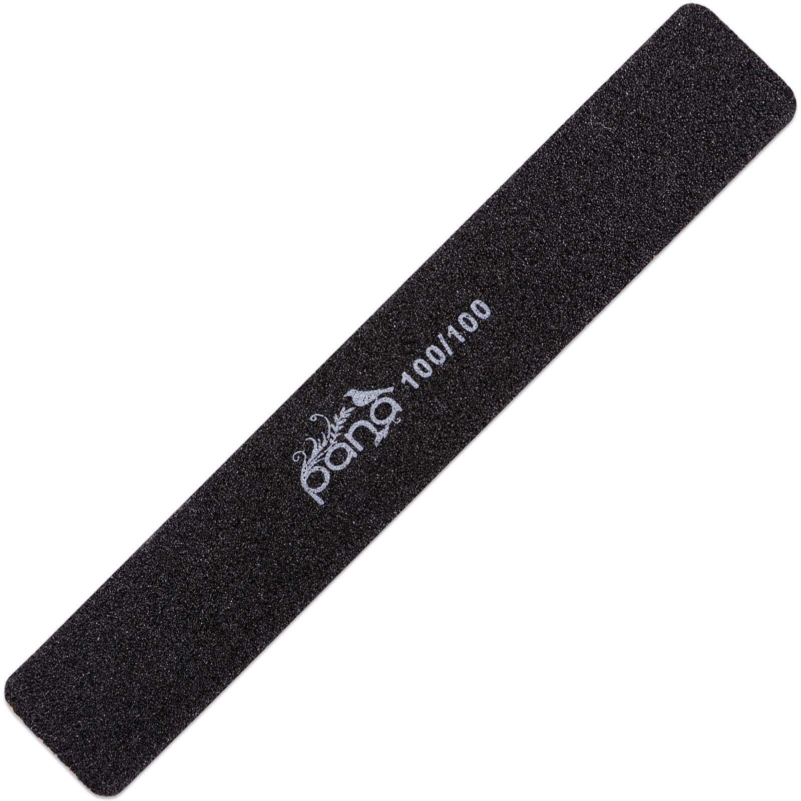 10pcs - PANA Jumbo Double-Sided Emery Nail File for Manicure, Pedicure, Natural, and Acrylic Nails - Black (Grit 100/100)