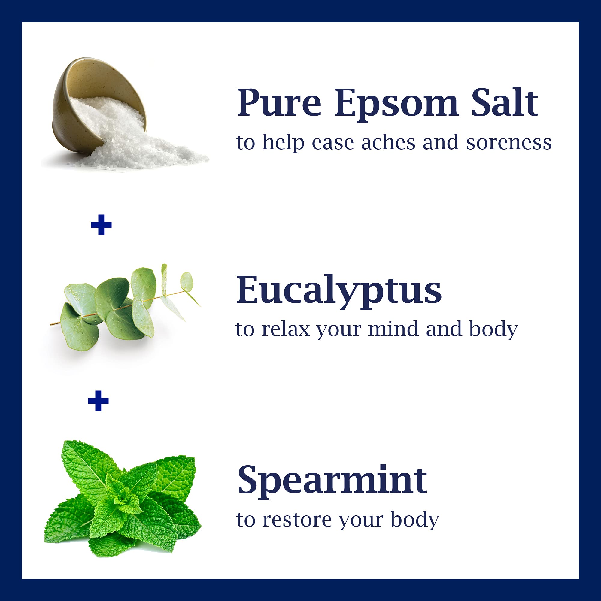 Dr Teal's Epsom Salt Soaking Solution and Foaming Bath with Pure Epsom Salt, Eucalyptus 3lb Bags, and 34oz Bottle