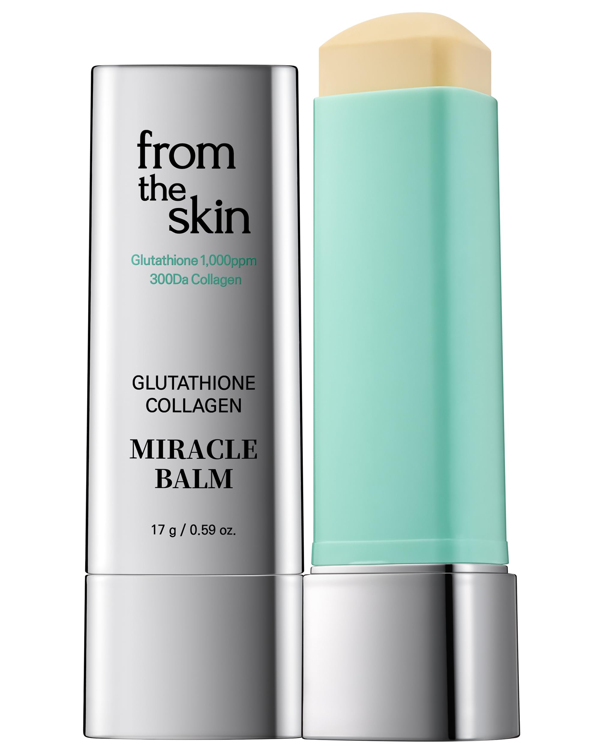 FROM THE SKIN Glutathione Collagen Miracle Balm – SPF 50+ Anti-Wrinkle Sunscreen Stick for Radiant and Youthful Skin - Pore Covering Silky Finish Sunblock Stick, 0.59oz.