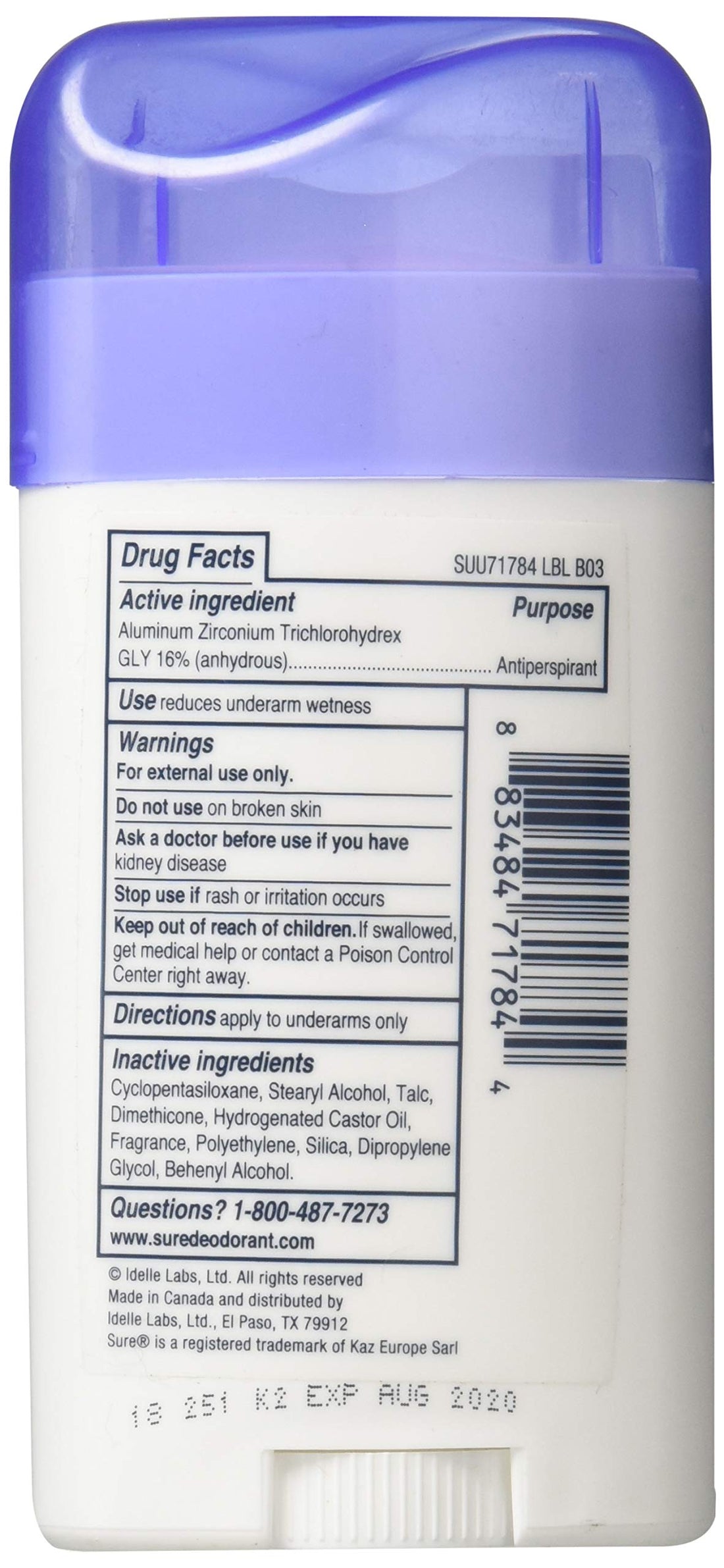 Sure Deodorant 1.7oz Original Solid Regular (3 Pack)