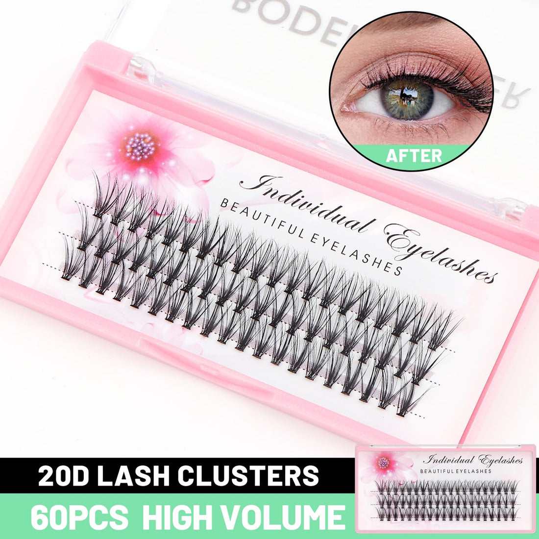 20 Root Hot Sale Grafting false eyelashes False Eyelashes Individual Natural Long Mink Fake Eyelashes Extension Handmade (12mm)