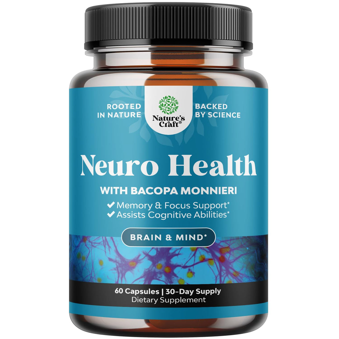 Nootropics Brain Support Supplement - Mental Focus Nootropic Memory Supplement for Brain Health & and Performance Blend, with Energy and Vitamins DMAE Bacopa and Phosphatidylserine Capsule
